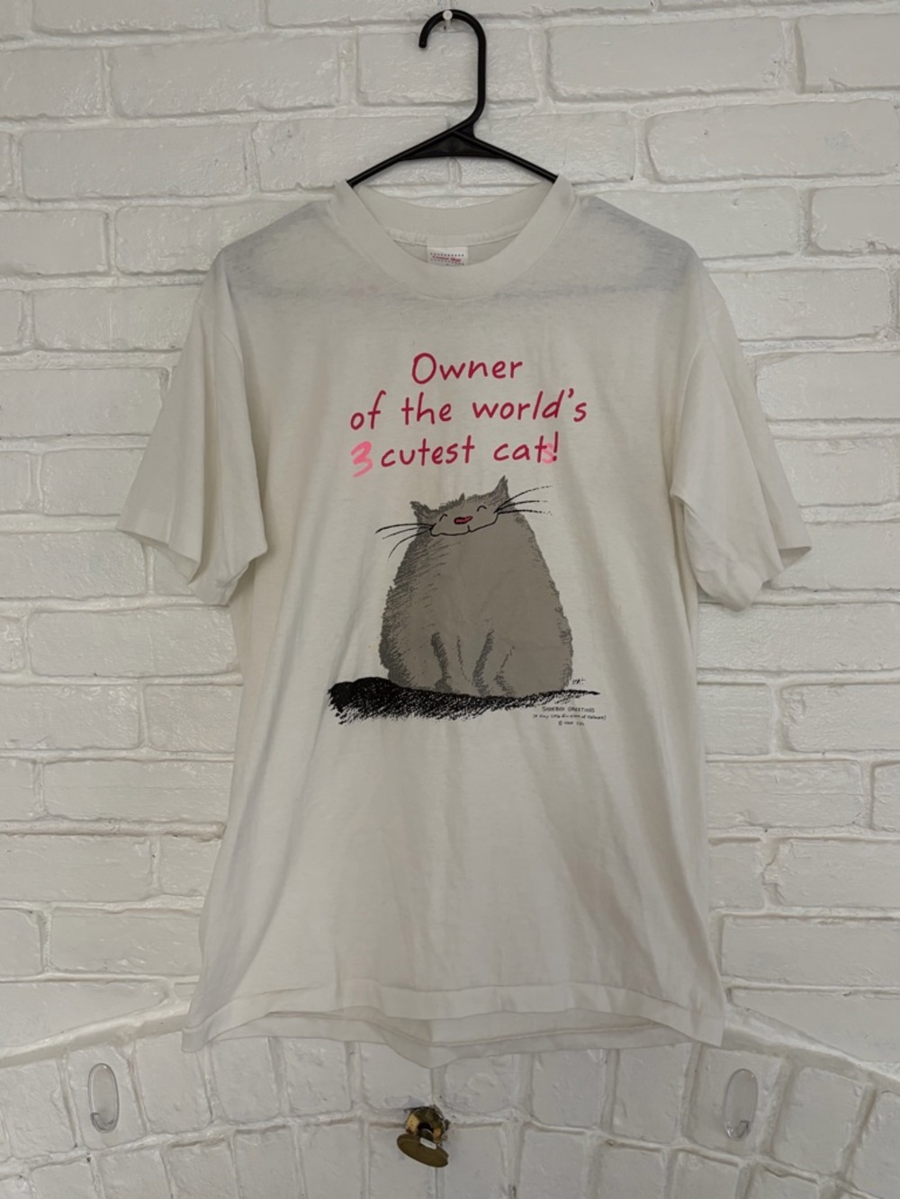 Vintage hallmark shoe box cat t shirt size large single stitch